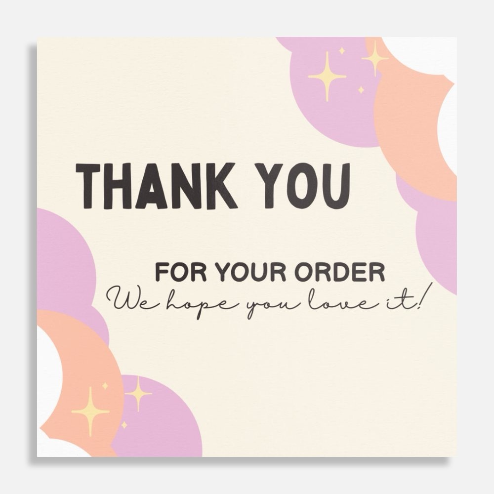 50pc Square 2x2 Thank You business cards